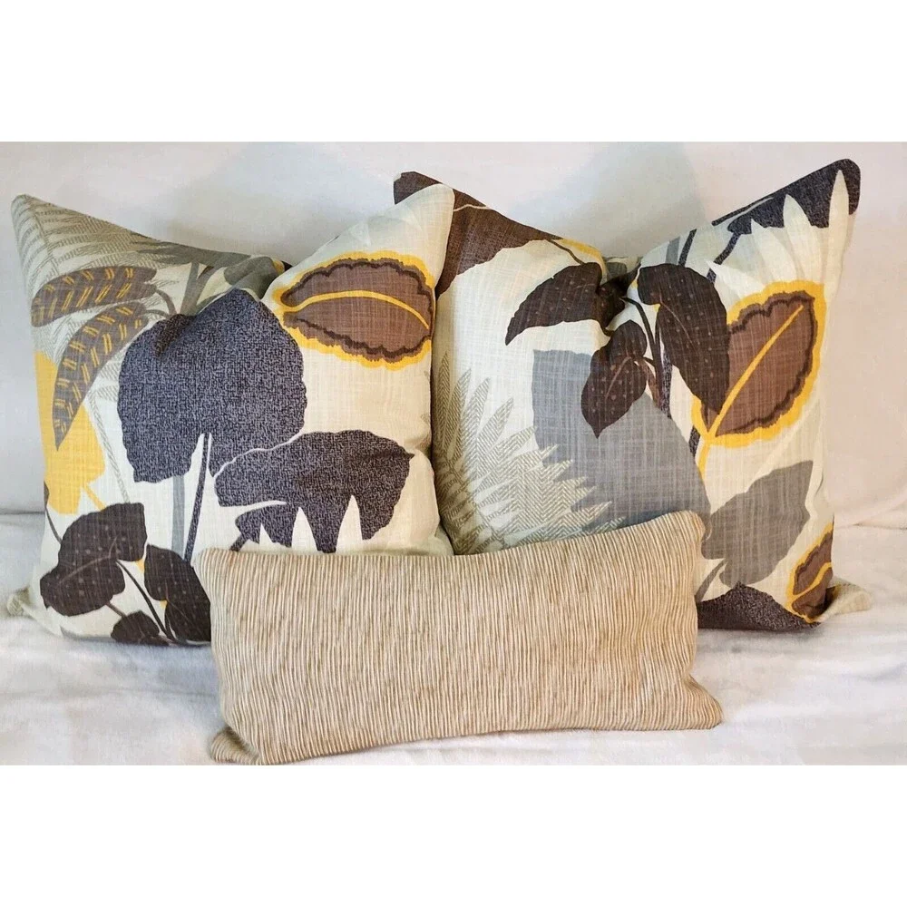 P/Kaufmann COSTA RICA DRIFTWOOD PAIR 22x22‎ Zippered Throw Pillow Cover NEW